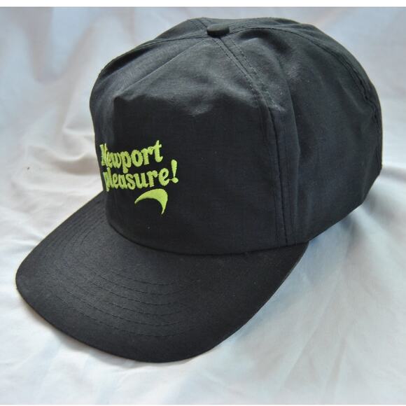 Vintage 90s Newport Pleasure Black Promo Snapback Black & Green - Picture 2 of 13